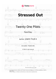 Sheet music, chords Twenty One Pilots -  Stressed Out