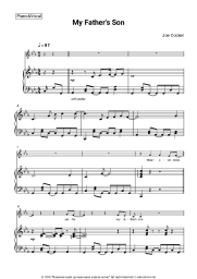 Sheet music, chords Joe Cocker - My Father's Son