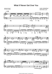 Sheet music, chords Lady Antebellum - What If I Never Get Over You