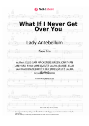 Sheet music, chords Lady Antebellum - What If I Never Get Over You