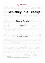 Sheet music, chords Dean Brody - Whiskey in a Teacup