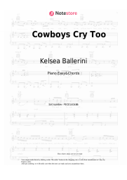 Sheet music, chords Kelsea Ballerini, Noah Kahan - Cowboys Cry Too