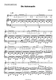 Sheet music, chords AnNa R. - Die Astronautin