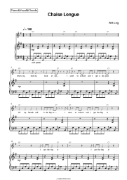 Sheet music, chords Wet Leg - Chaise Longue