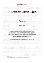 Sheet music, chords Bülow - Sweet Little Lies