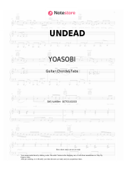 Sheet music, chords YOASOBI - UNDEAD