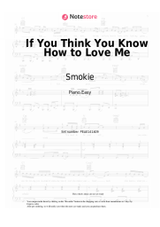 Sheet music, chords Smokie - If You Think You Know How to Love Me