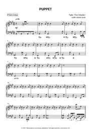 Sheet music, chords Tyler, The Creator - PUPPET