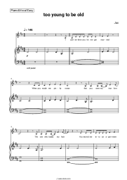 Sheet music, chords Jax - too young to be old