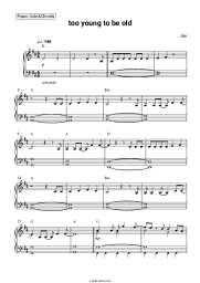 Sheet music, chords Jax - too young to be old