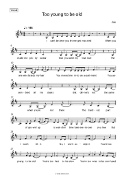 Sheet music, chords Jax - too young to be old