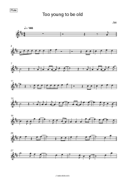 Sheet music, chords Jax - too young to be old