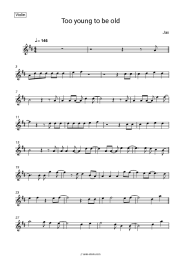 Sheet music, chords Jax - too young to be old