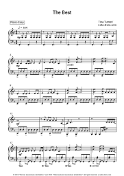 Sheet music, chords Tina Turner - The best