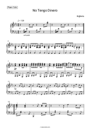 Sheet music, chords Righeira - No Tengo Dinero