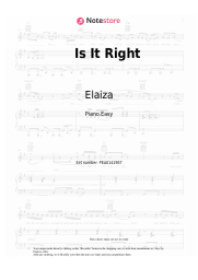 Sheet music, chords Elaiza - Is It Right