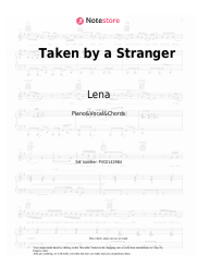 Sheet music, chords Lena - Taken by a Stranger