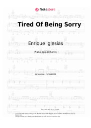 Sheet music, chords Enrique Iglesias - Tired Of Being Sorry