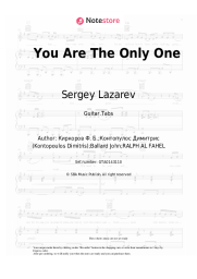 Sheet music, chords Sergey Lazarev - You Are The Only One
