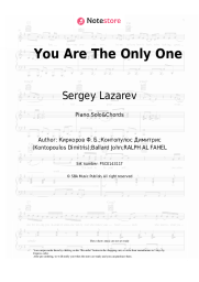 Sheet music, chords Sergey Lazarev - You Are The Only One