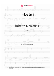 Sheet music, chords Rohony & Manene - Letná