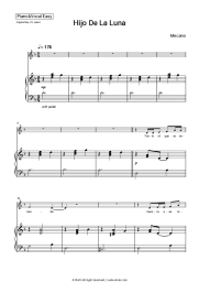 Sheet music, chords Mecano - Hijo De La Luna