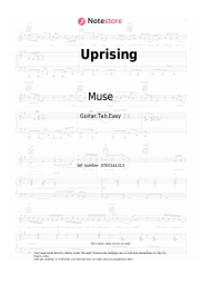 Sheet music, chords Muse - Uprising
