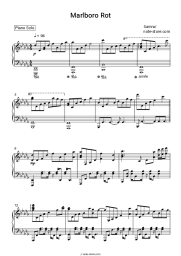 Sheet music, chords Samra - Marlboro Rot