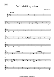 Sheet music, chords Elvis Presley - Can't Help Falling In Love