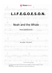 Sheet music, chords Noah and the Whale - L.I.F.E.G.O.E.S.O.N.