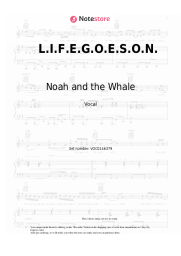 Sheet music, chords Noah and the Whale - L.I.F.E.G.O.E.S.O.N.