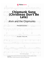 Sheet music, chords Alvin and the Chipmunks - Chipmunk Song (Christmas Don't Be Late)