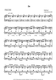 Sheet music, chords Mathea - 2x
