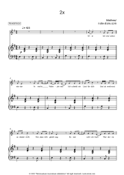 Sheet music, chords Mathea - 2x