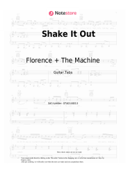 Sheet music, chords Florence + The Machine - Shake It Out