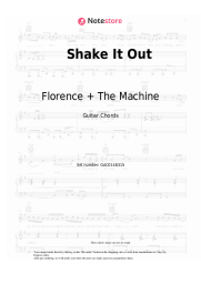 Sheet music, chords Florence + The Machine - Shake It Out
