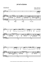 Sheet music, chords Vitaa, Slimane - Je te le donne