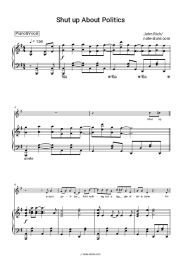 Sheet music, chords John Rich - Shut up About Politics