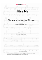 Sheet music, chords Sixpence None the Richer - Kiss Me