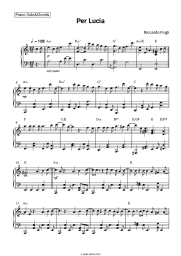 Sheet music, chords Riccardo Fogli - Per Lucia