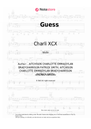 Sheet music, chords Charli XCX, Billie Eilish - Guess
