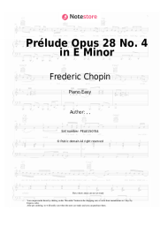 undefined Frederic Chopin - Prélude Opus 28 No. 4 in E Minor