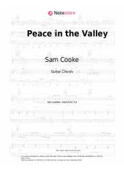 Sheet music, chords Sam Cooke - Peace in the Valley