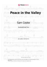 Sheet music, chords Sam Cooke - Peace in the Valley