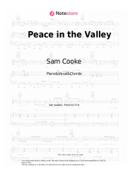 Sheet music, chords Sam Cooke - Peace in the Valley