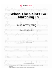 Sheet music, chords Louis Armstrong - When The Saints Go Marching In
