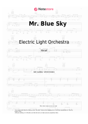 Sheet music, chords Electric Light Orchestra - Mr. Blue Sky
