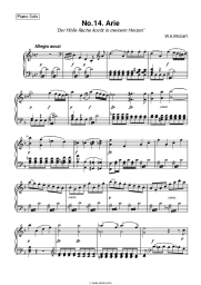 Sheet music, chords Wolfgang Amadeus Mozart - Queen of the Night Aria (Die Zauberflöte, K.620)