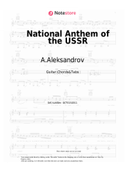 Sheet music, chords A.Aleksandrov - National Anthem of the USSR