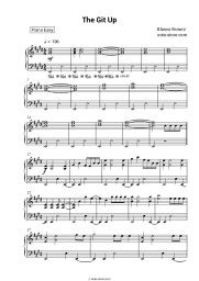 Sheet music, chords Blanco Brown - The Git Up